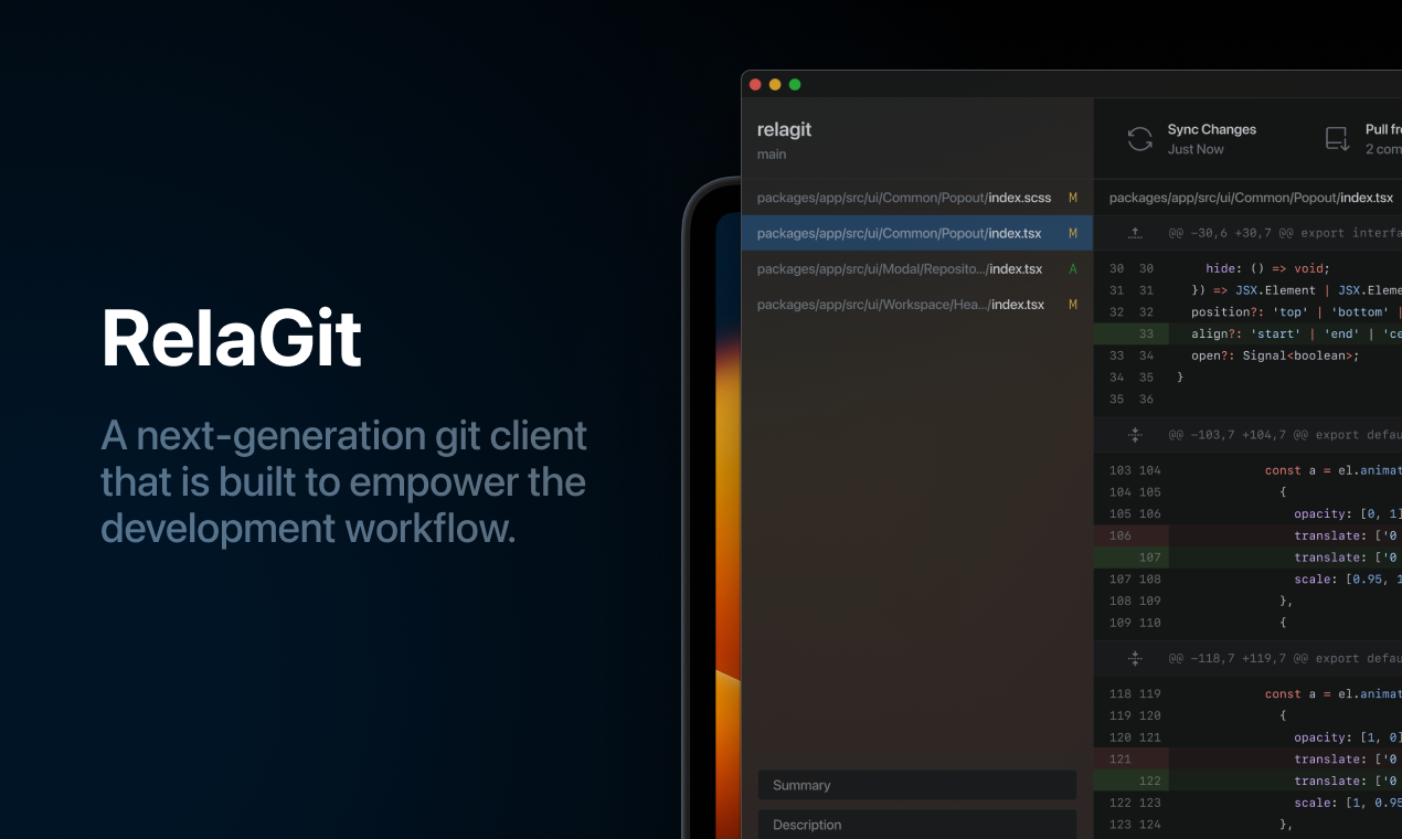 startuptile RelaGit-Your graphical git client reimagined