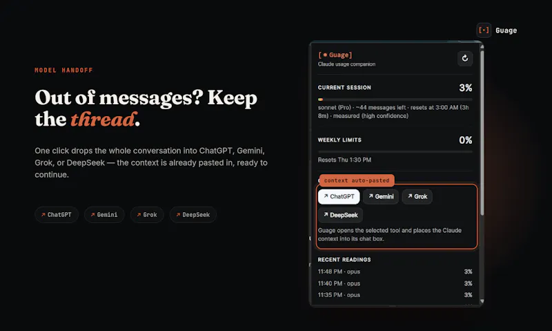 Guage — Claude usage tracker screenshot 3
