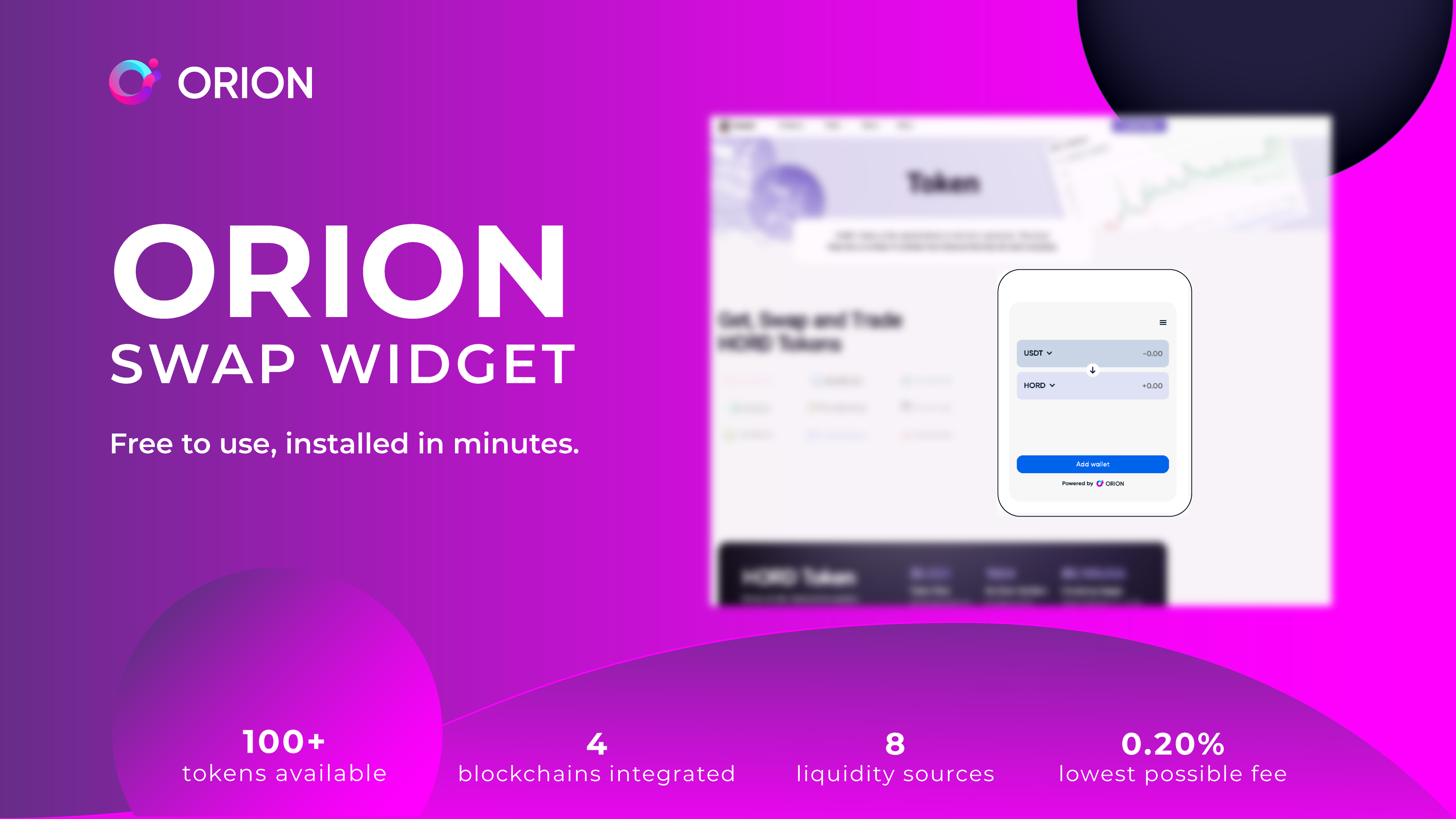 Widget de intercambio de Orion - Widget de comercio Defi media 4