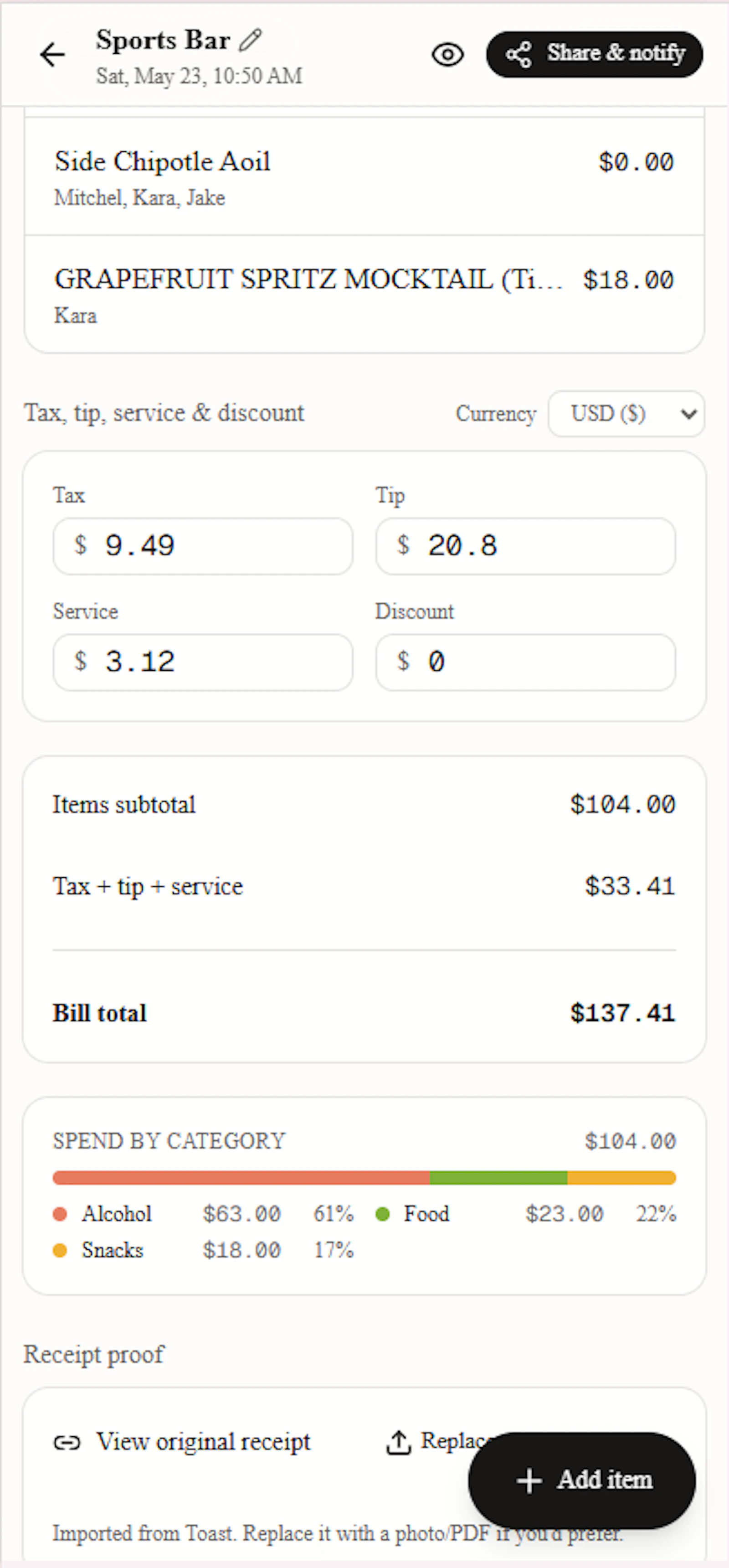 Tab Tender screenshot 4