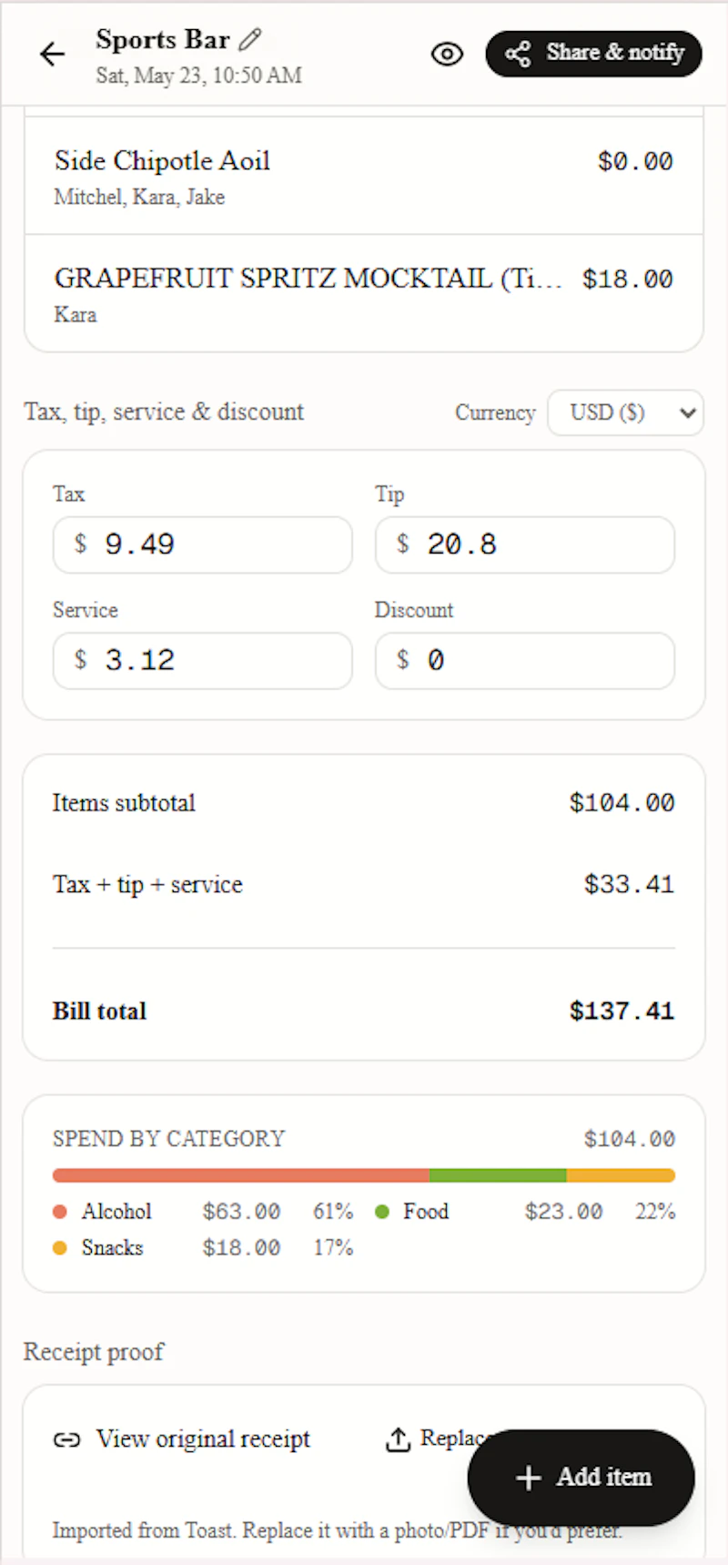 Tab Tender screenshot 4