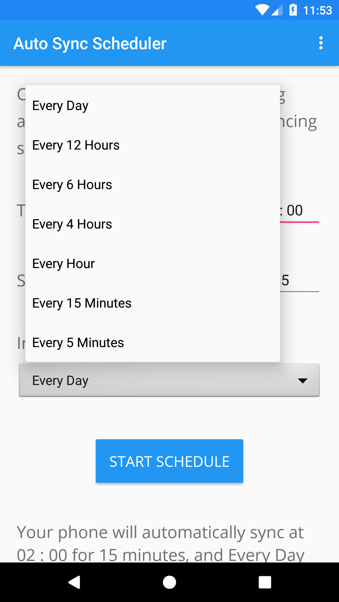 Schedule Auto Sync and Save Battery gallery image