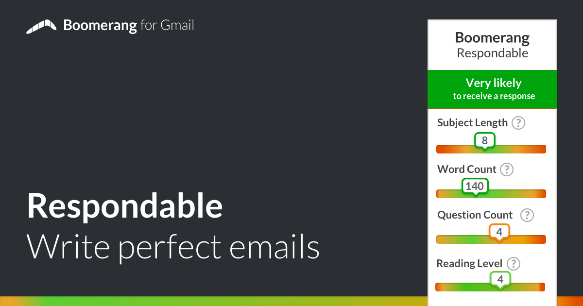 Boomerang Respondable Write Perfect Emails With Artificial Intelligence Product Hunt