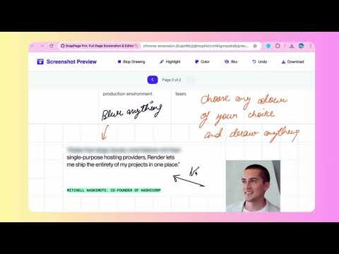 Full page screenshot & Editior gallery image