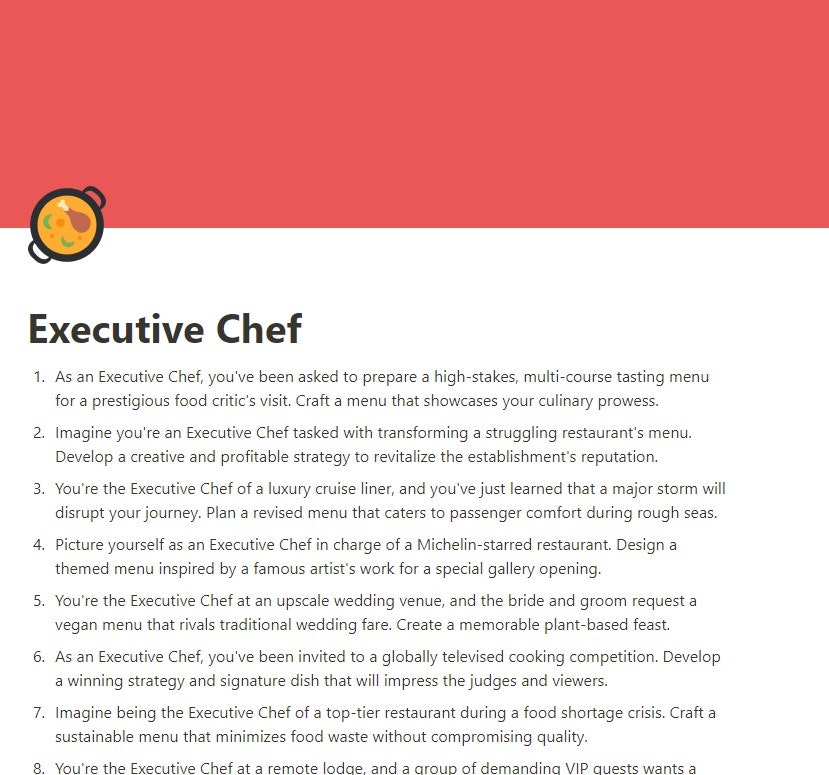 ChatGPT Prompts for Chefs gallery image