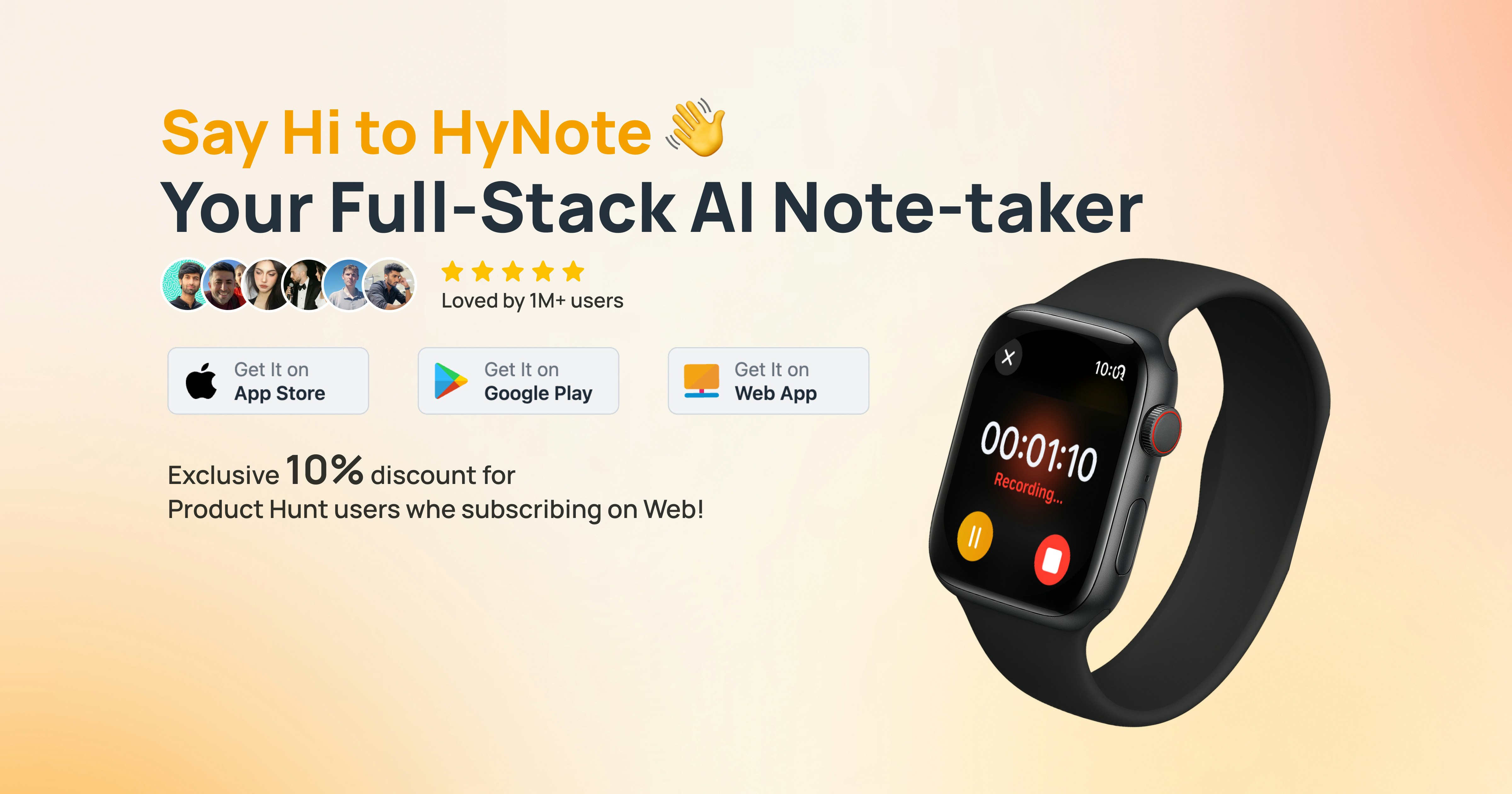 Média Hynote sur Apple Watch - Enregistrement en direct avec Apple Watch 7