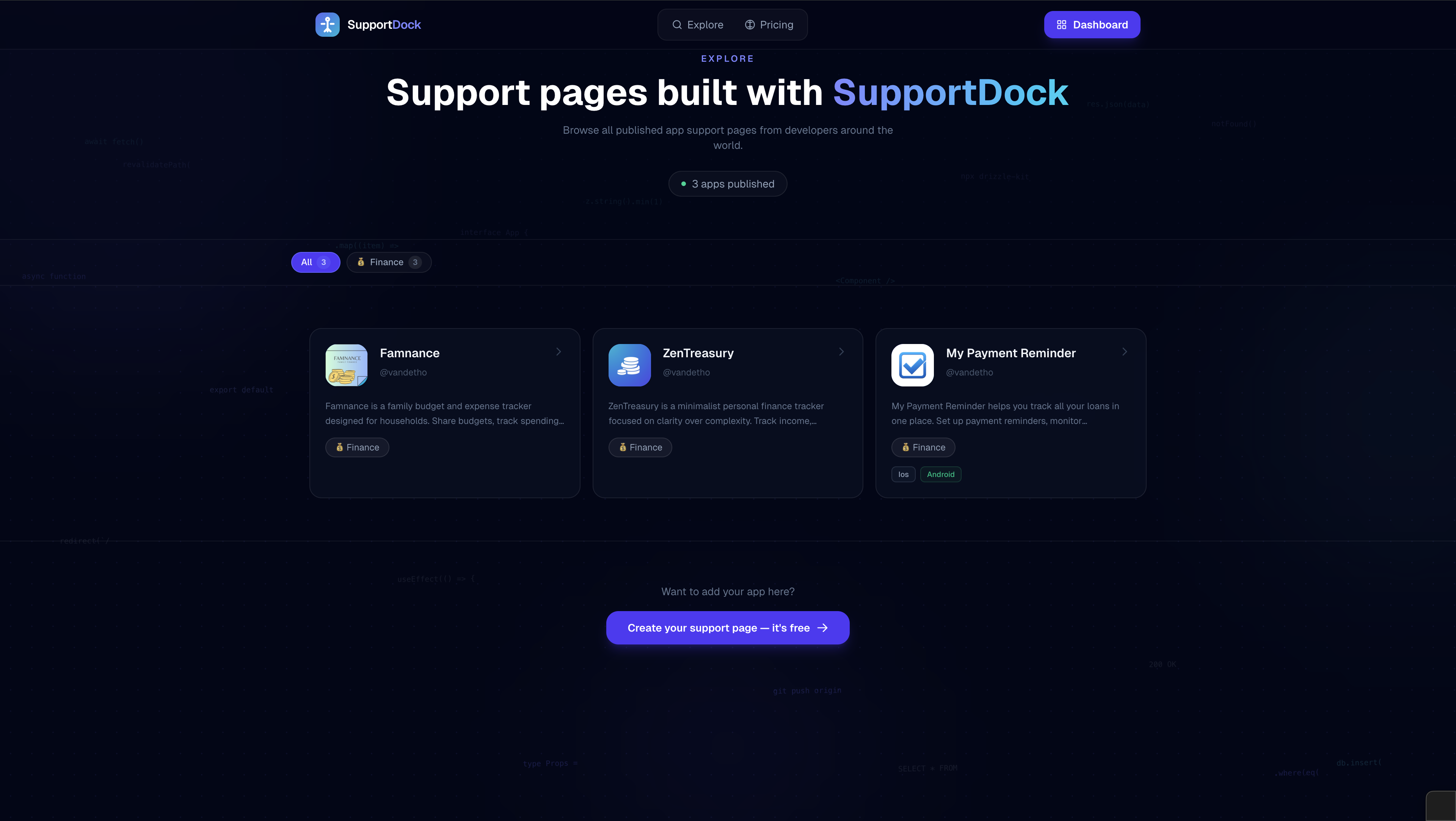 SupportDock gallery image