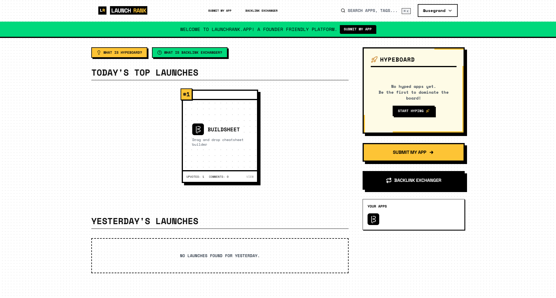 LaunchRank - Main product screenshot demonstrating key features and user interface
