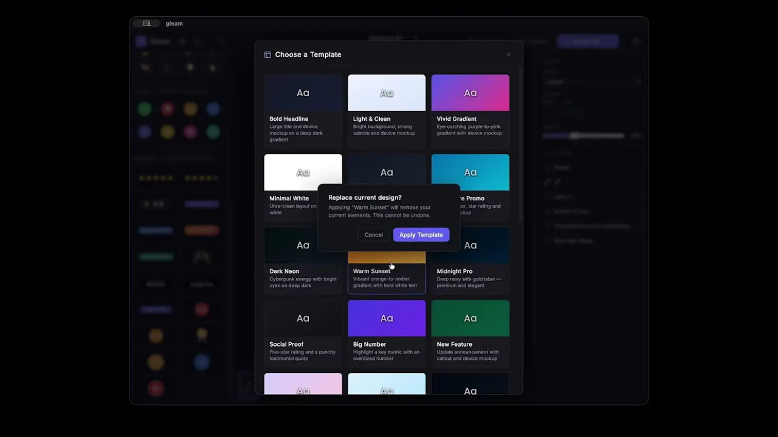 Gleam screenshot 1 (video preview)