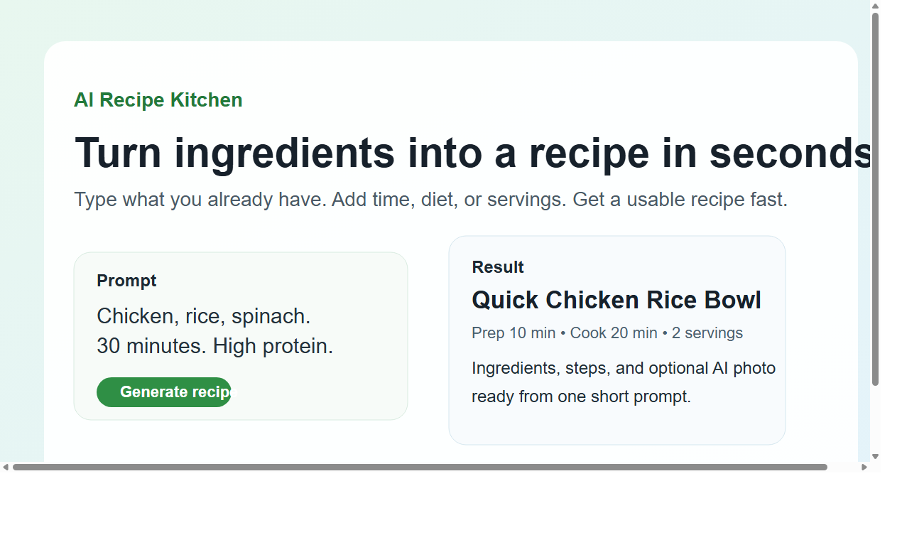 AI Recipe Kitchen gallery image