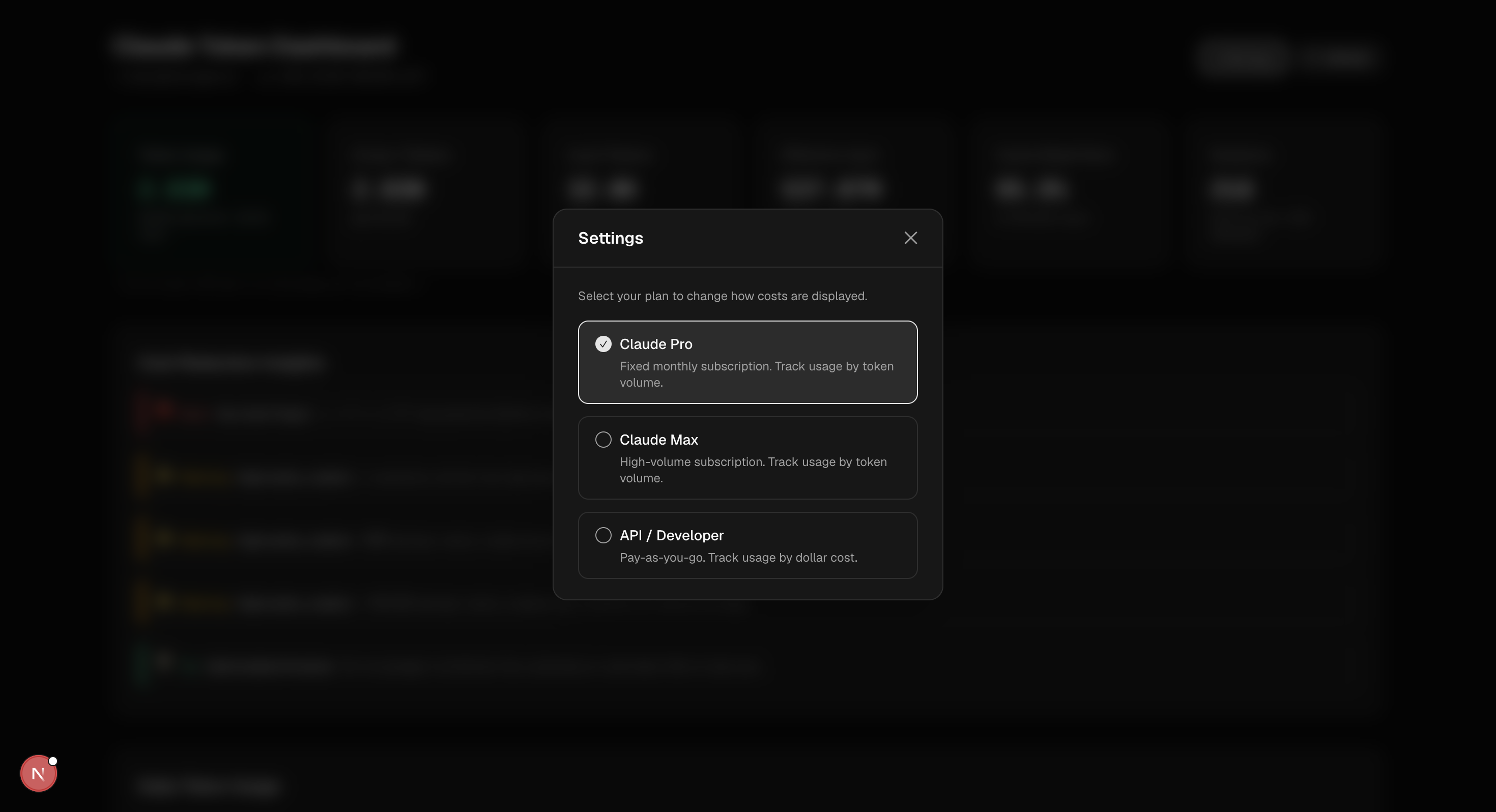 Claude Token Dashboard gallery image
