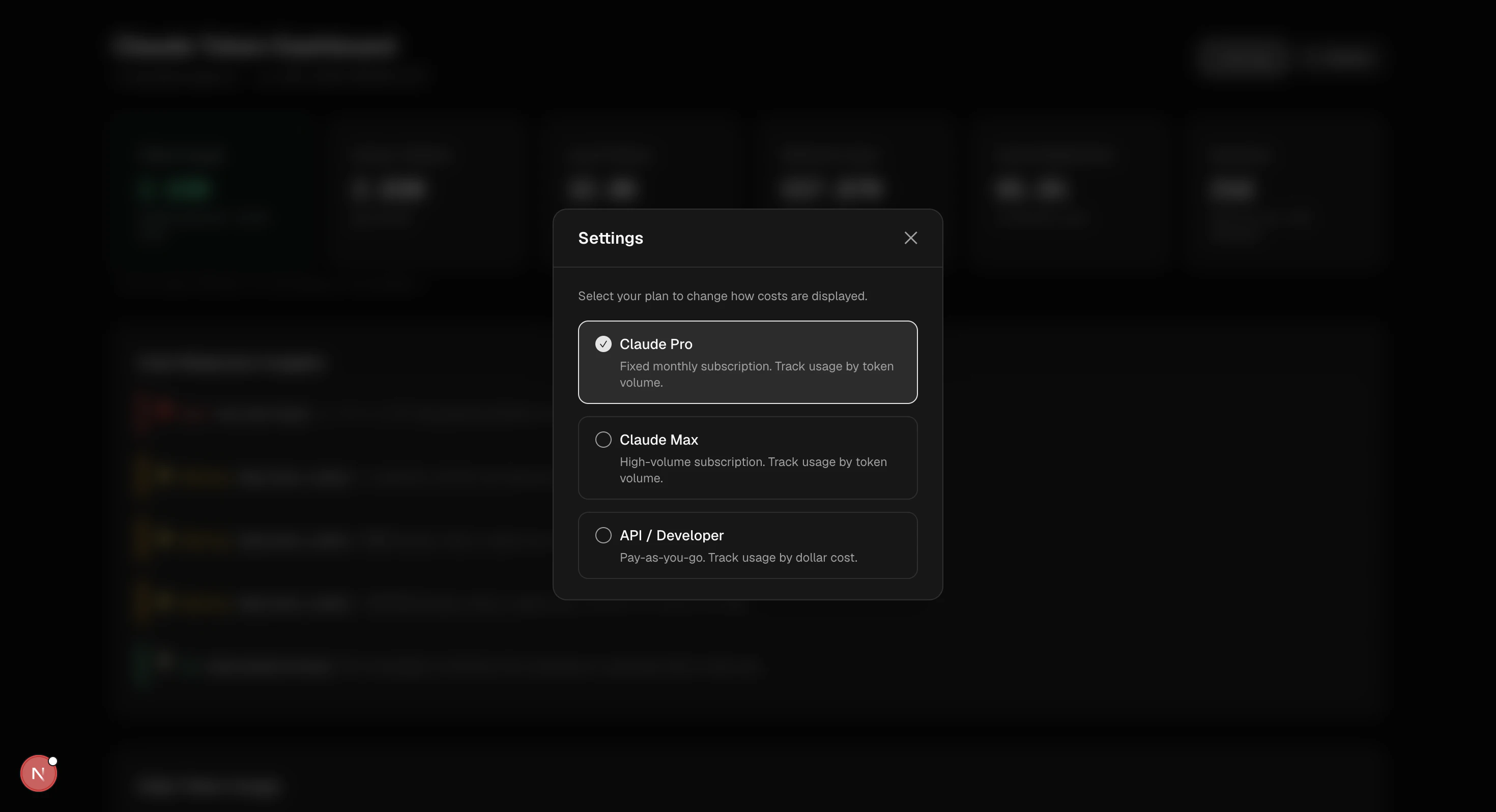 Claude Token Dashboard screenshot 5