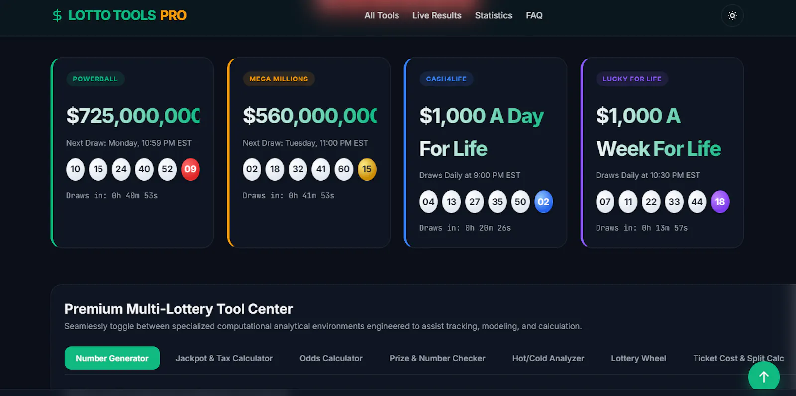 Lotto Tools Pro | USA Lottery Results screenshot 2