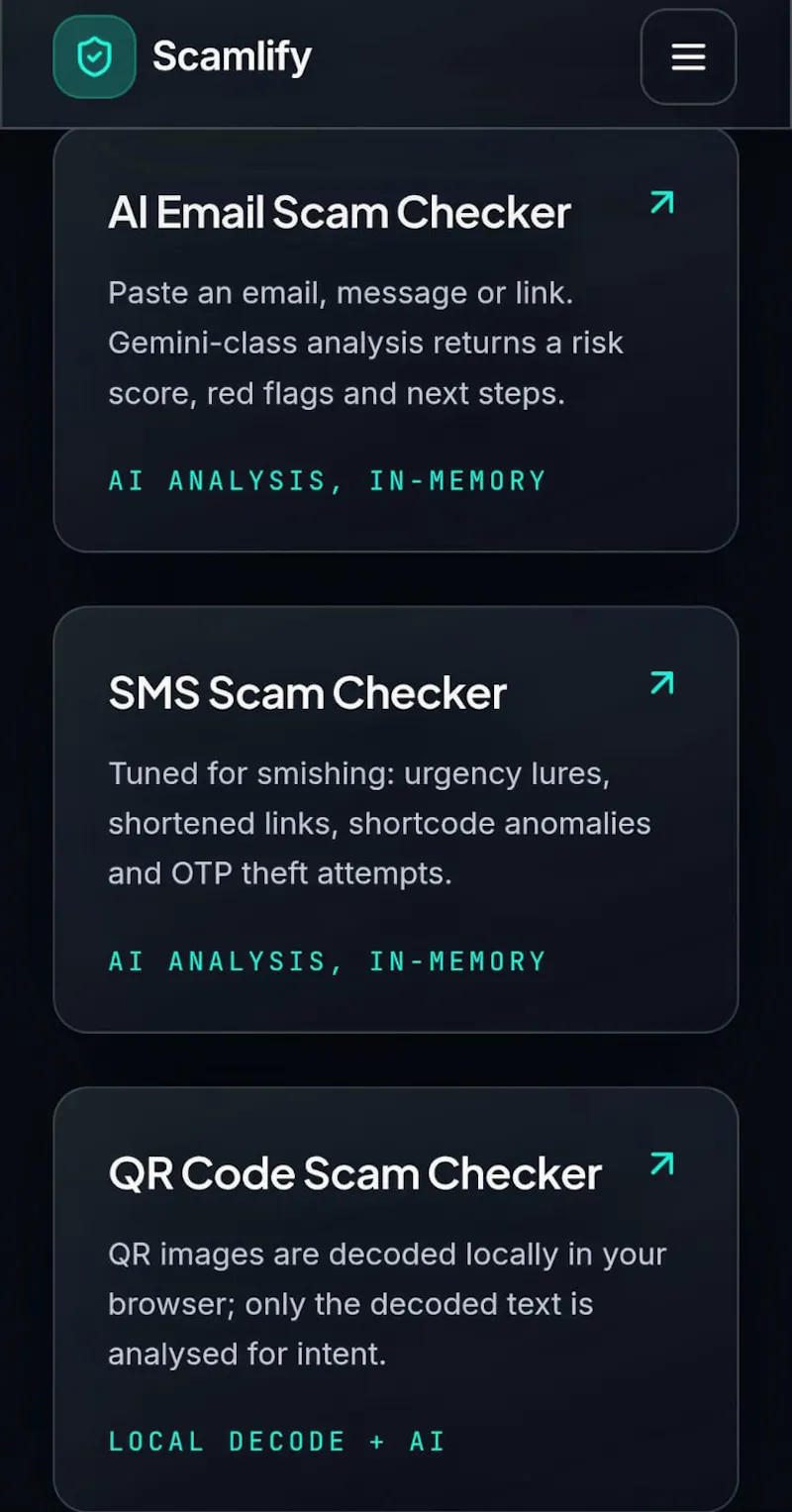 scamlify screenshot 2