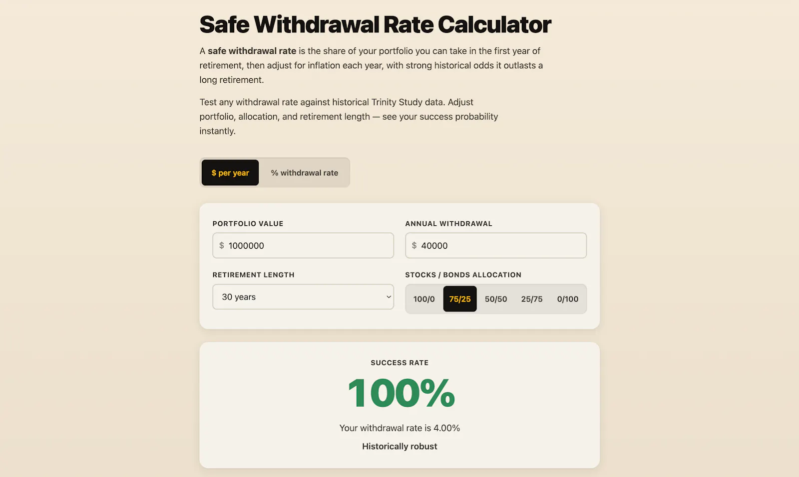 FIRECalculatorHQ screenshot 2