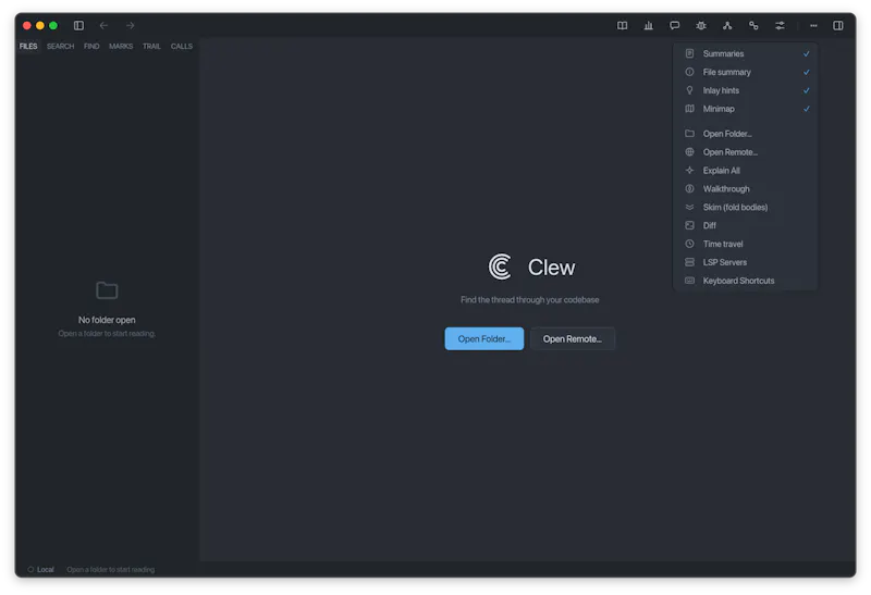Clew screenshot 1