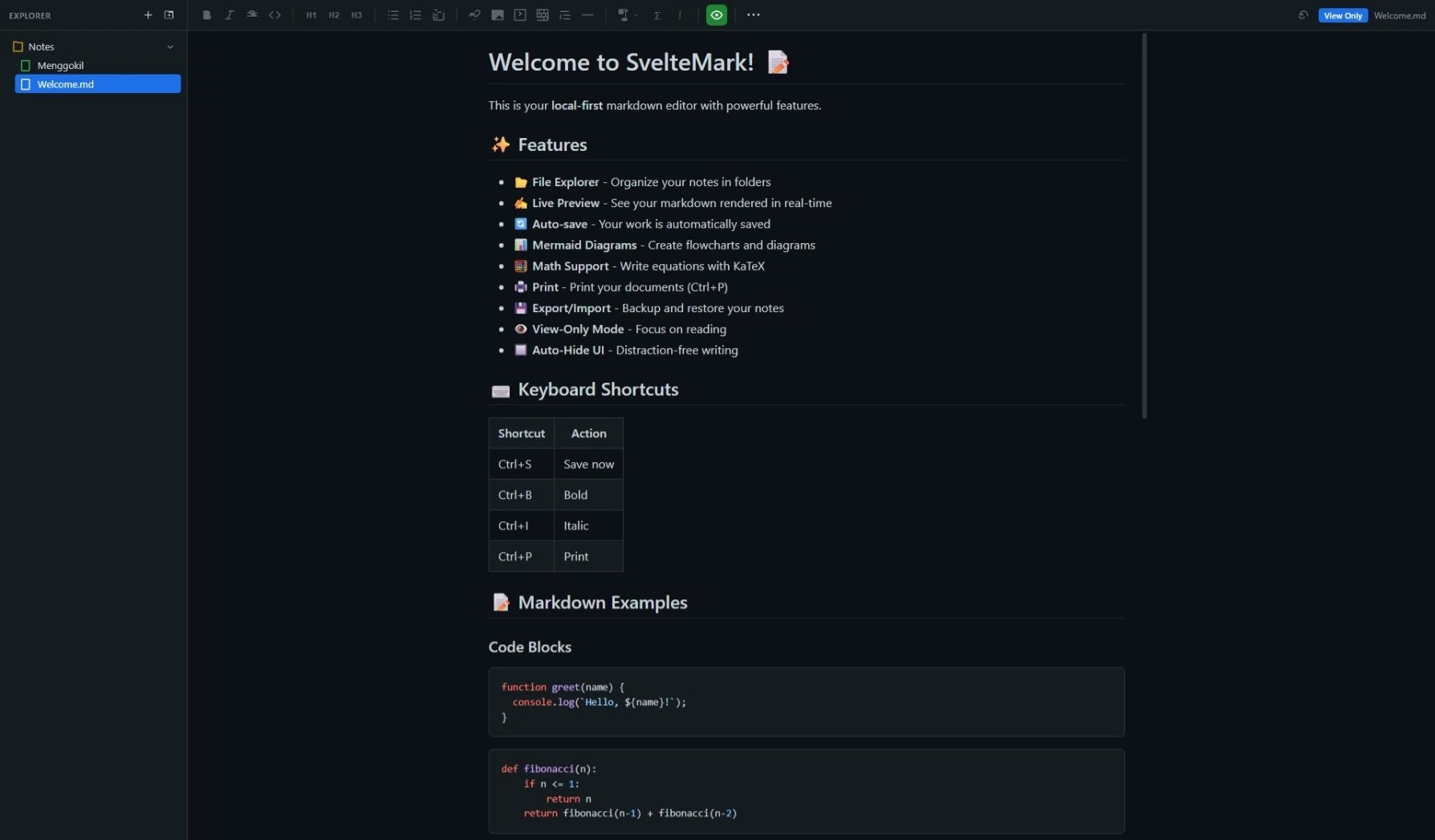 SvelteMark - Screenshot 3 showing product features and functionality