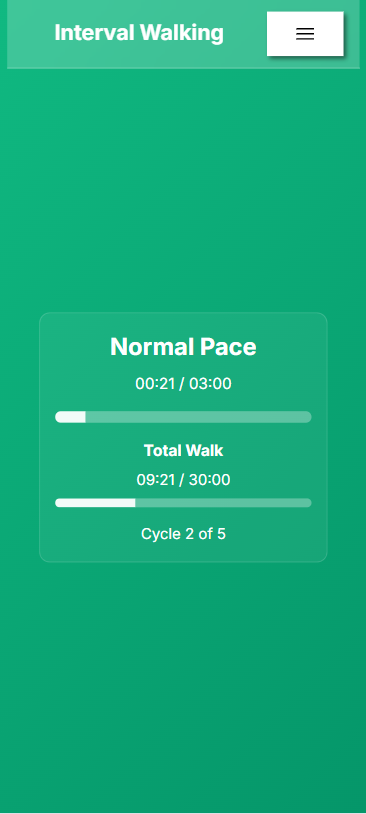 Interval Walking Trainer - Intervaltimer gewijd aan het Japanse 3x3 wandelprotocol. media 3