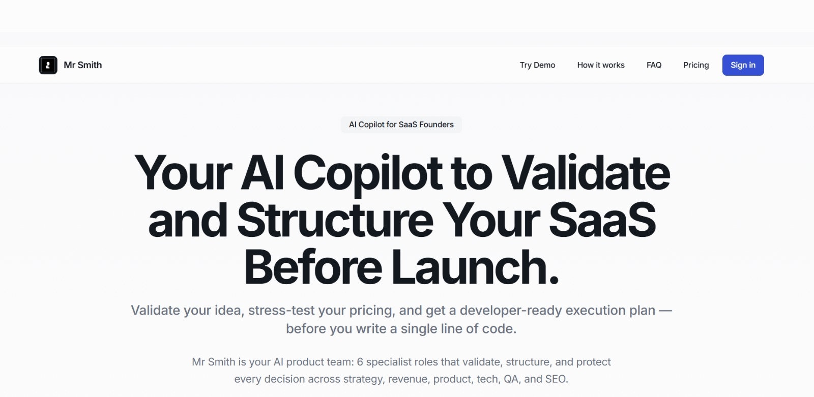Mr Smith - Main product screenshot demonstrating key features and user interface