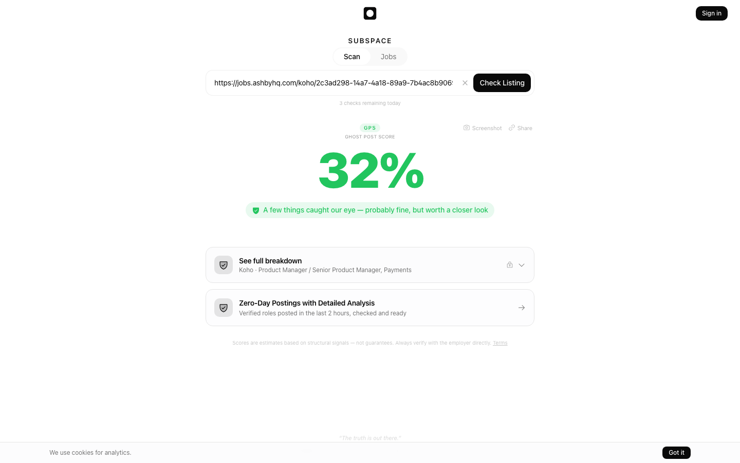 Subspace gallery image