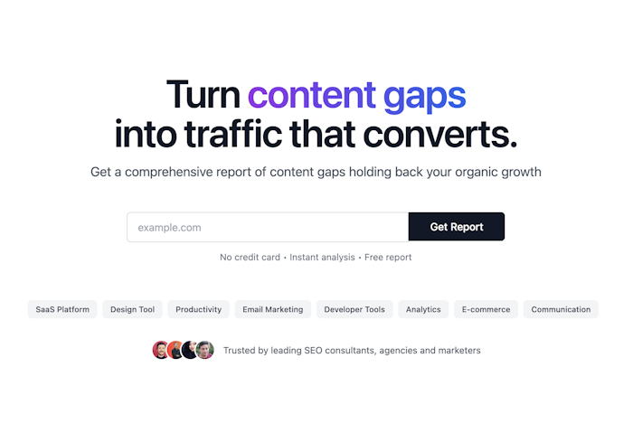 Content Gap Report for LLM SEO产品图