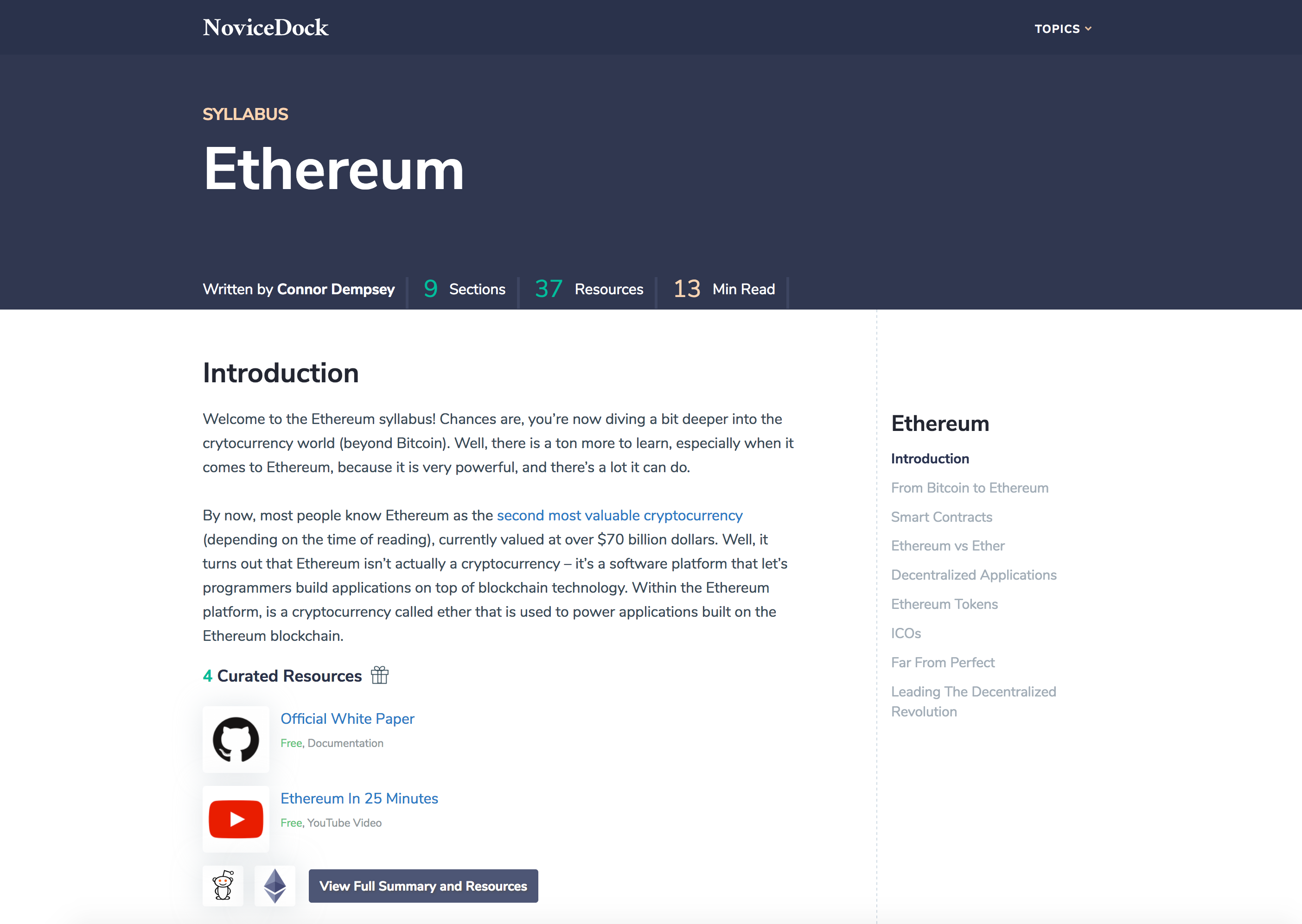 Ethereum Syllabus Image