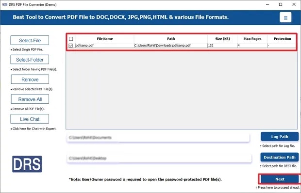 Média Convertisseur de fichiers PDF DRS Softech - Convertissez des fichiers PDF dans n'importe quel format avec une précision totale 1