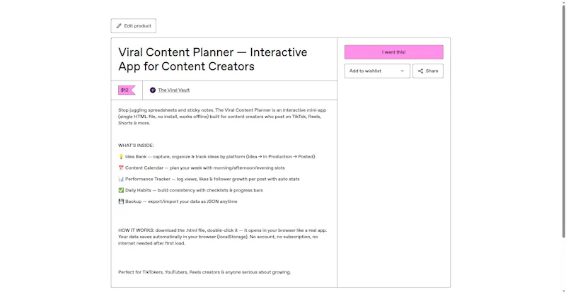 Viral Content Planner screenshot 1