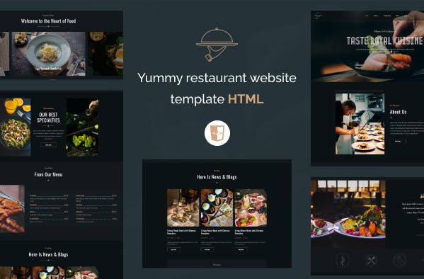 Restaurant Website Template HTML media 1