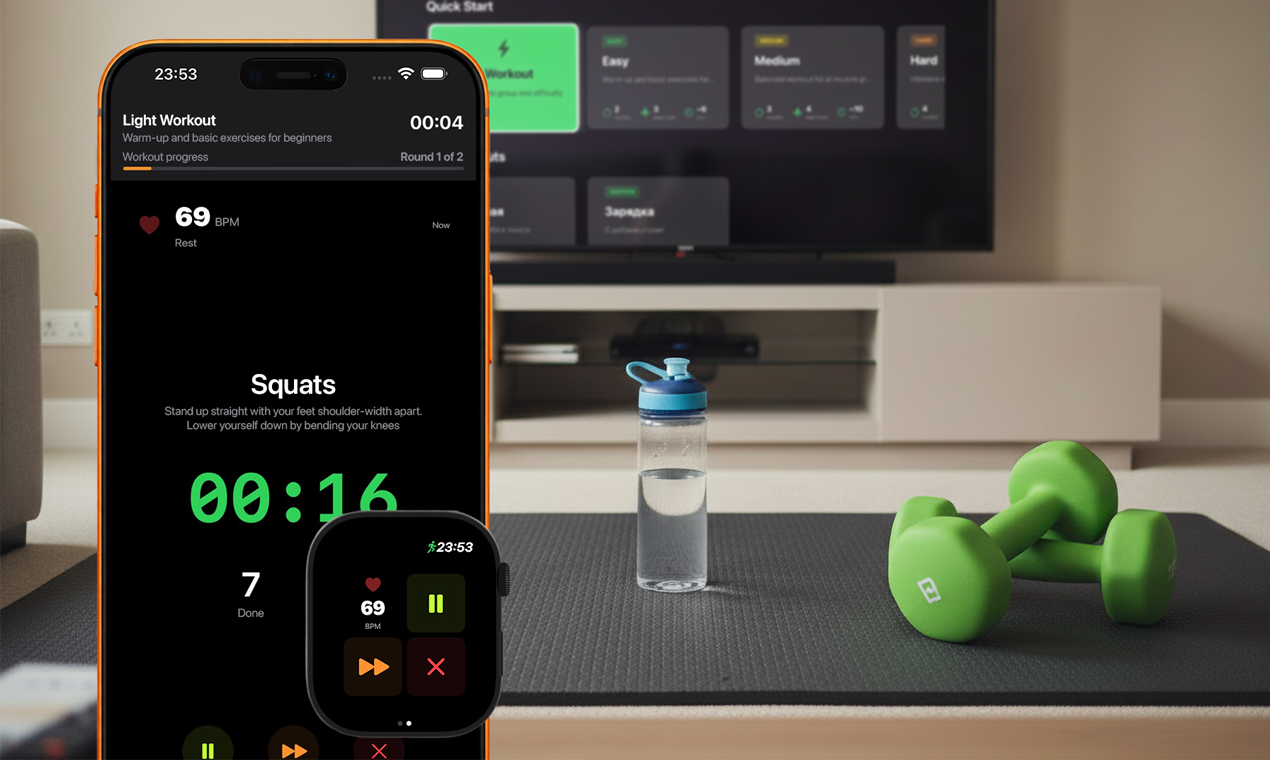 Home Gym Pro - Main product screenshot demonstrating key features and user interface