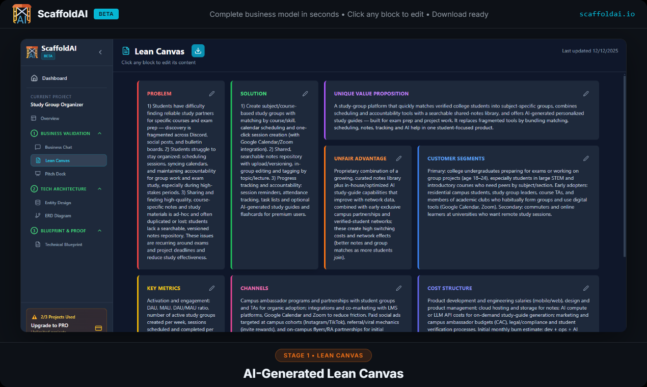 ScaffoldAI - Screenshot 3 showing product features and functionality
