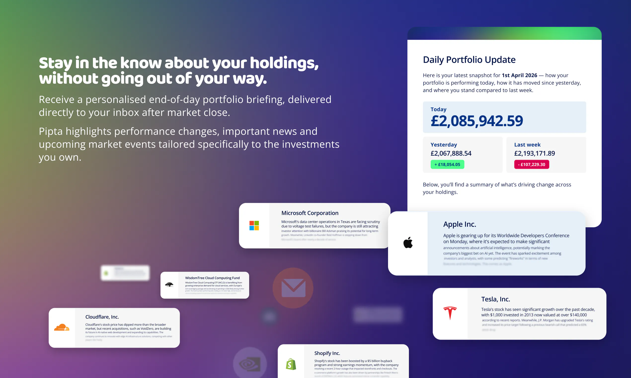 Pipta, an AI-powered Portfolio Tracker gallery image