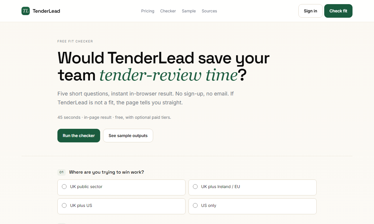 TenderLead gallery image