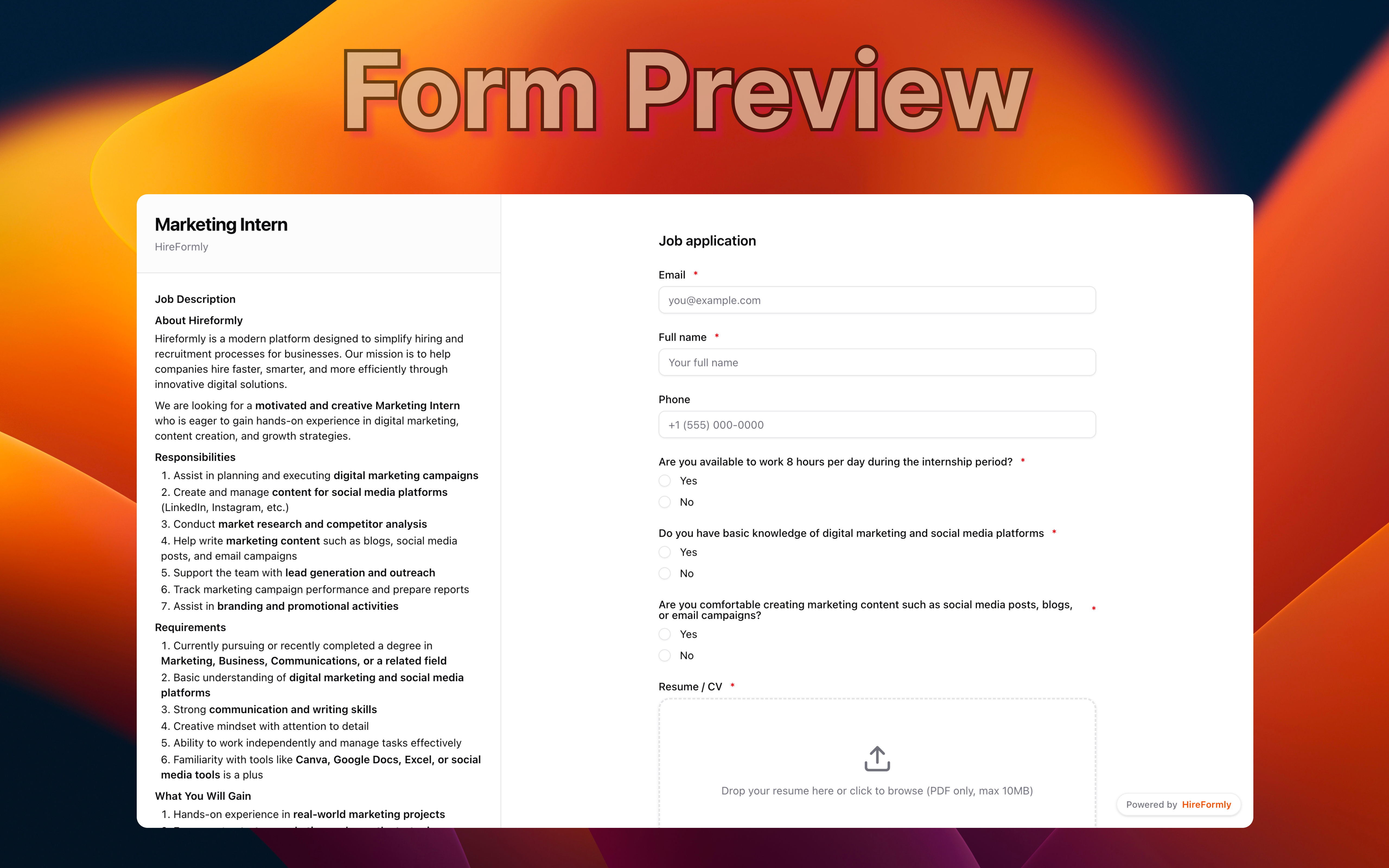 HireFormly - Screenshot 4 showing product features and functionality