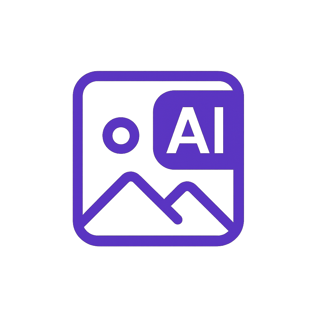 AI Image Describer - Product Hunt launch logo and brand identity