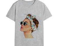 Women’s Attractive Lady Print Casual Tee media 1