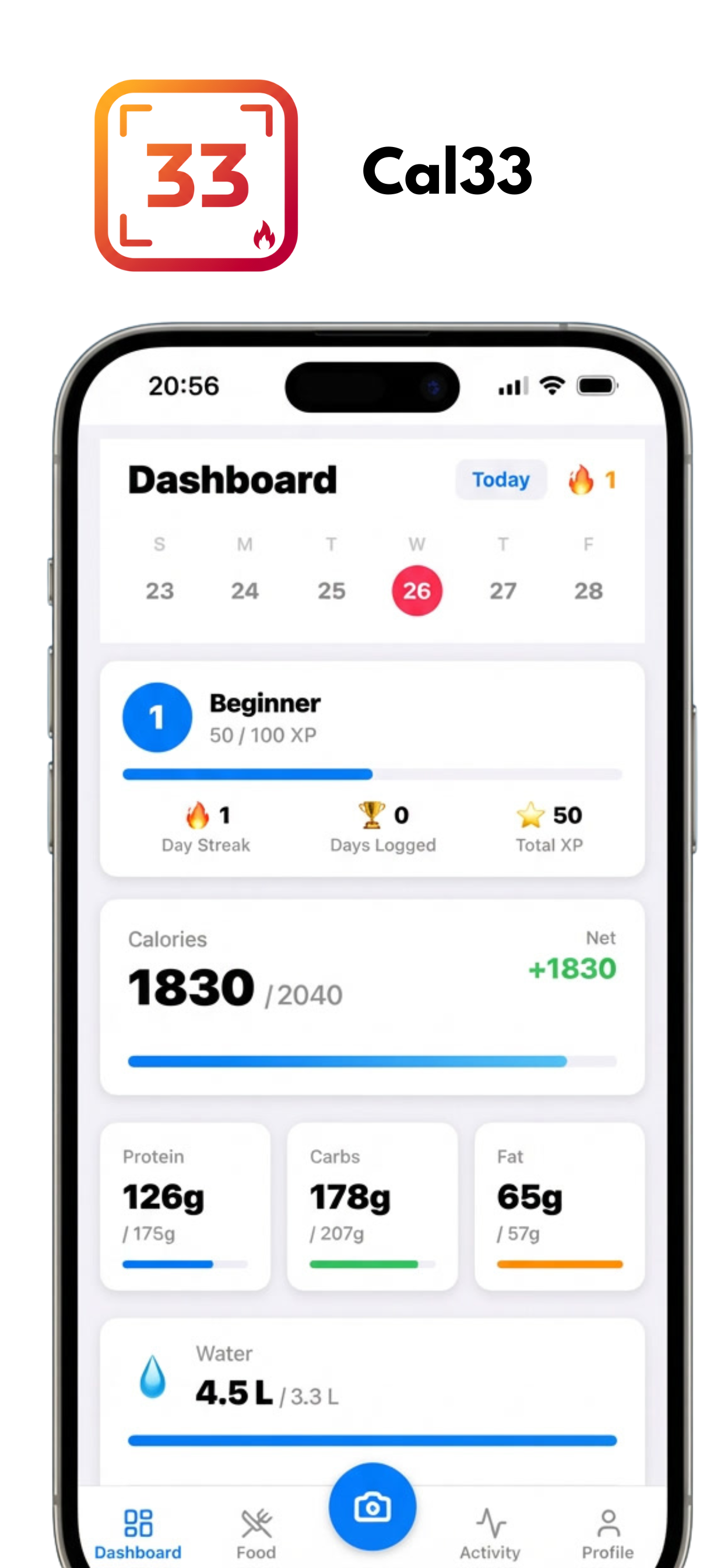 Cal33- Smart Nutrition Tracking with AI gallery image