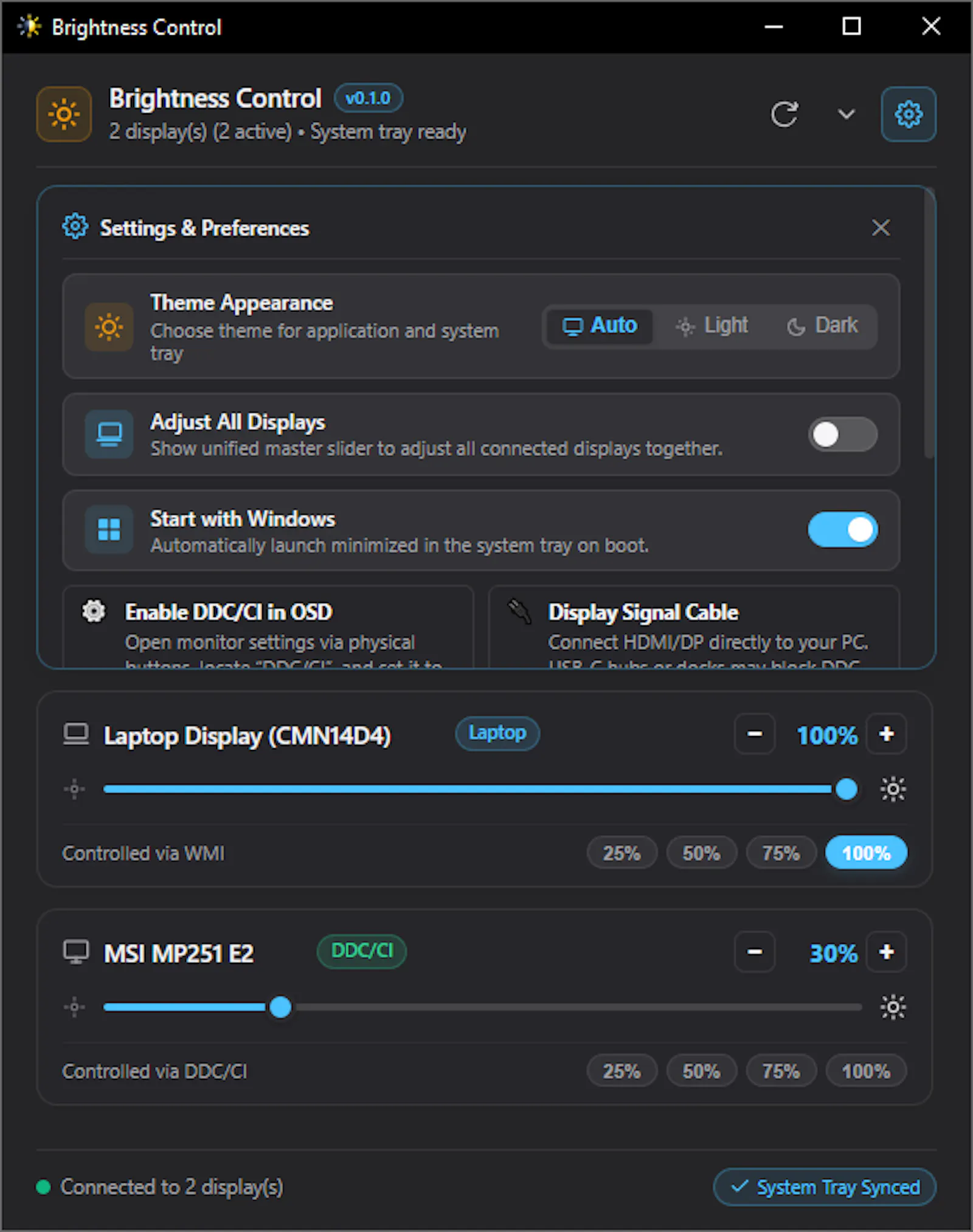 Brightness Control screenshot 1