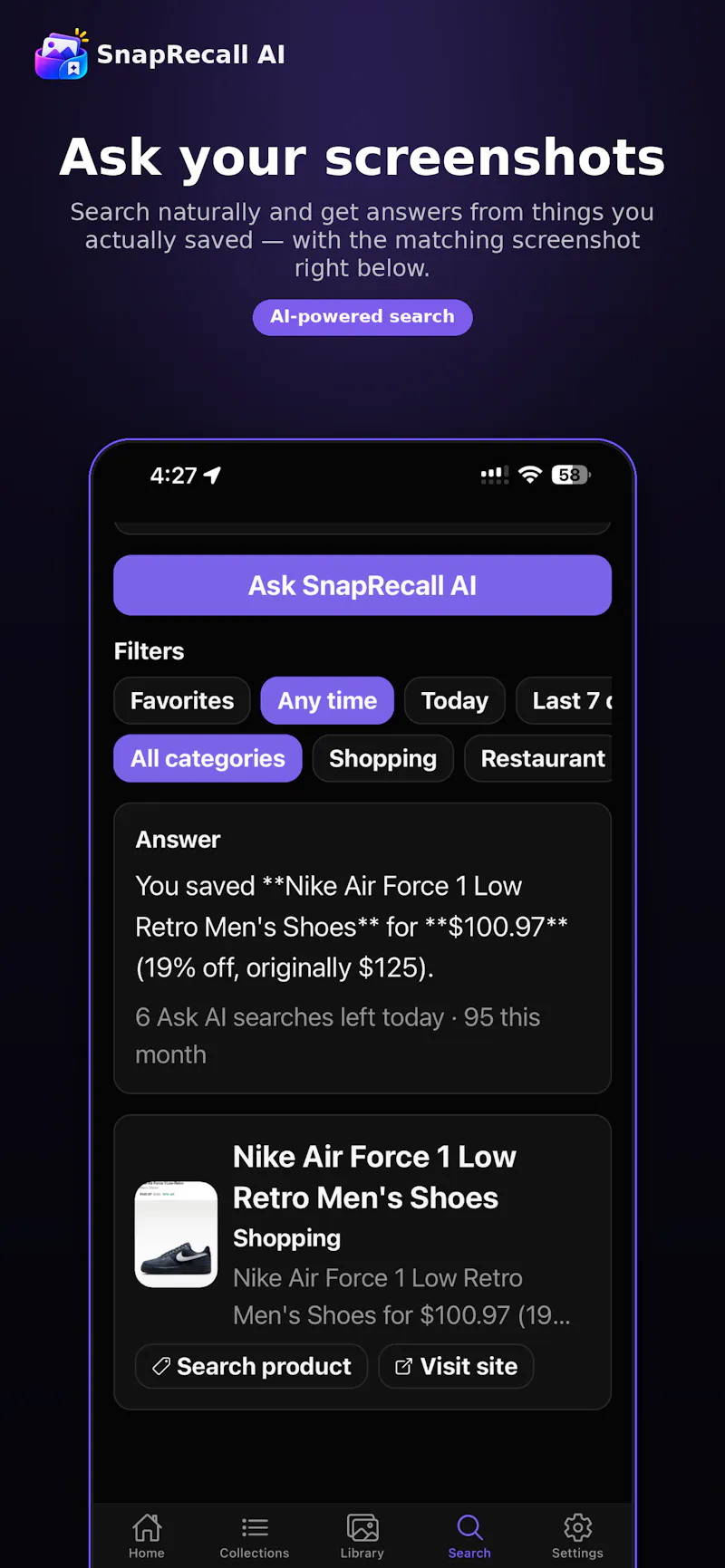 SnapRecall Ai - Screenshot organizer screenshot 2