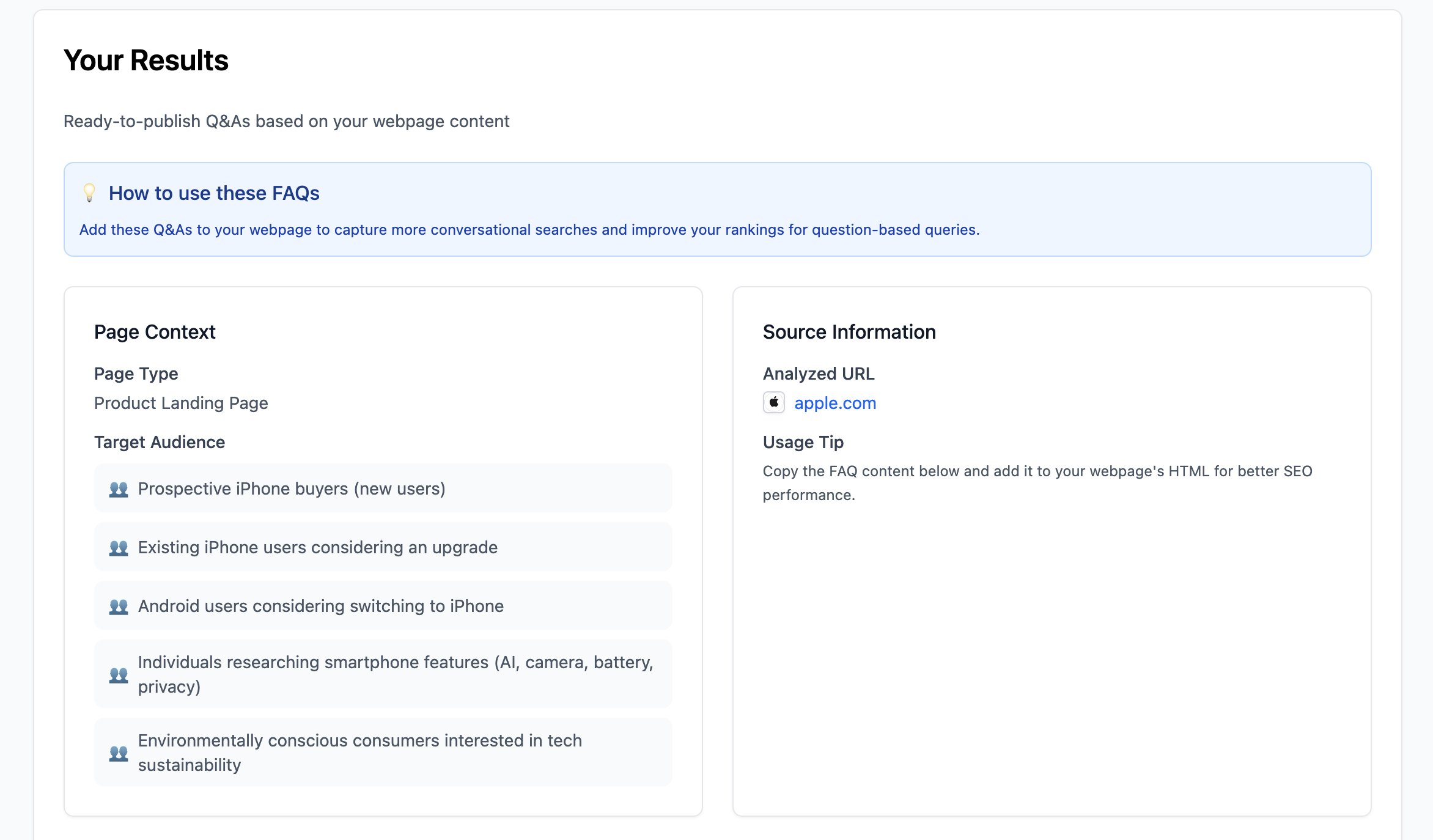 LLM SEO FAQ - Генерировать оптимизированные часто задаваемые данные для поиска для любого URL -адреса бесплатно медиа 3