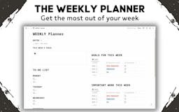 The Weekly Planner | Notion Template media 1