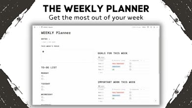 The Weekly Planner | Notion Template gallery image