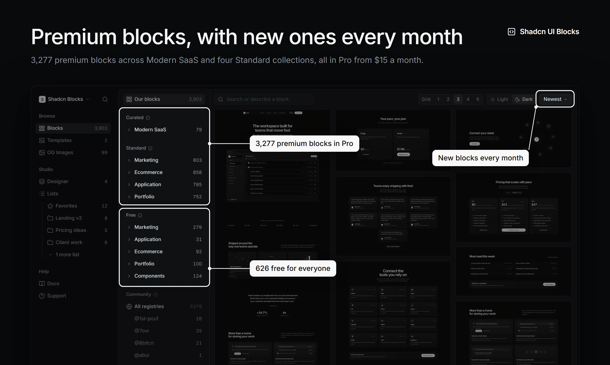 Shadcn UI Blocks 2.0 gallery image