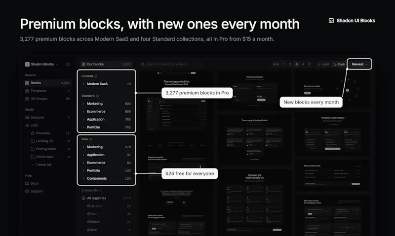 Shadcn UI Blocks 2.0 screenshot 3