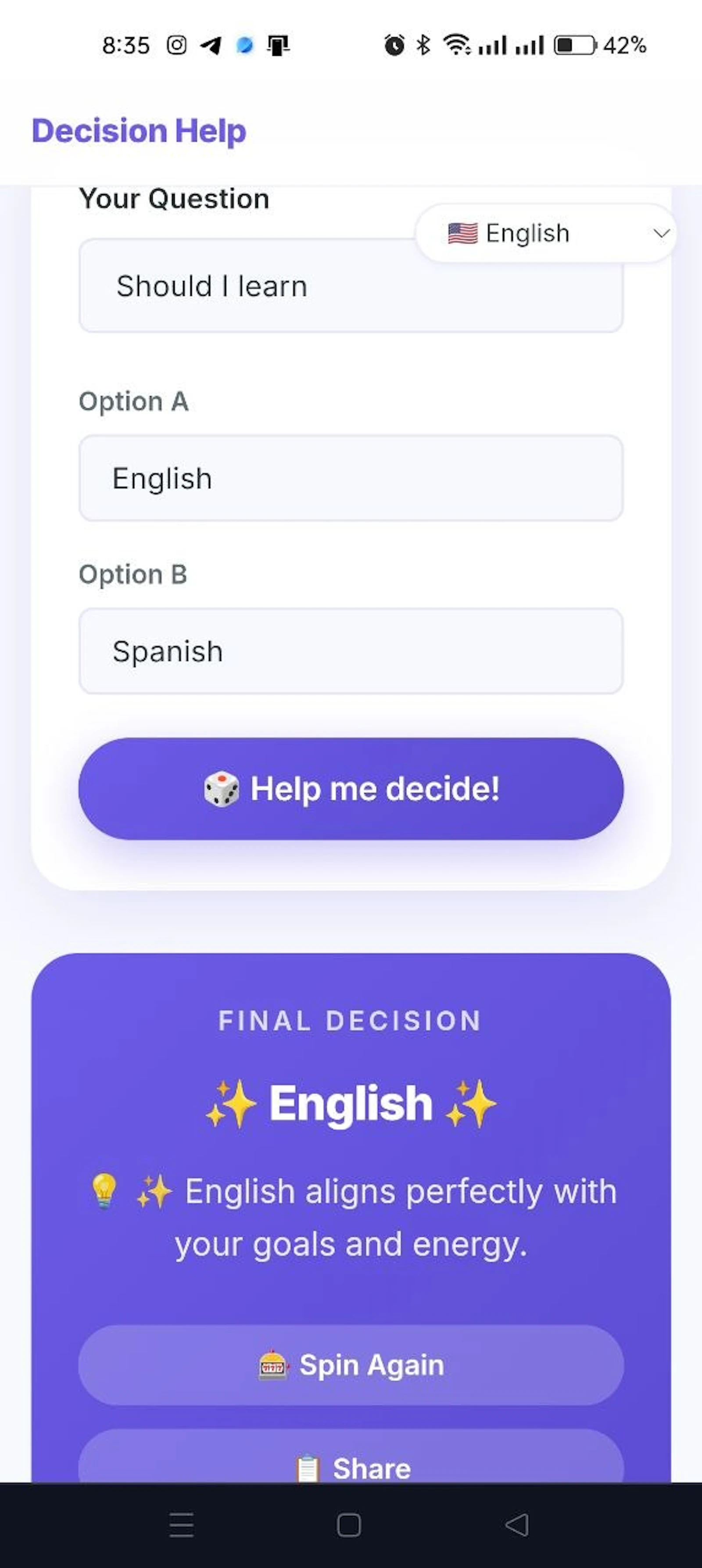 Decision Help screenshot 7