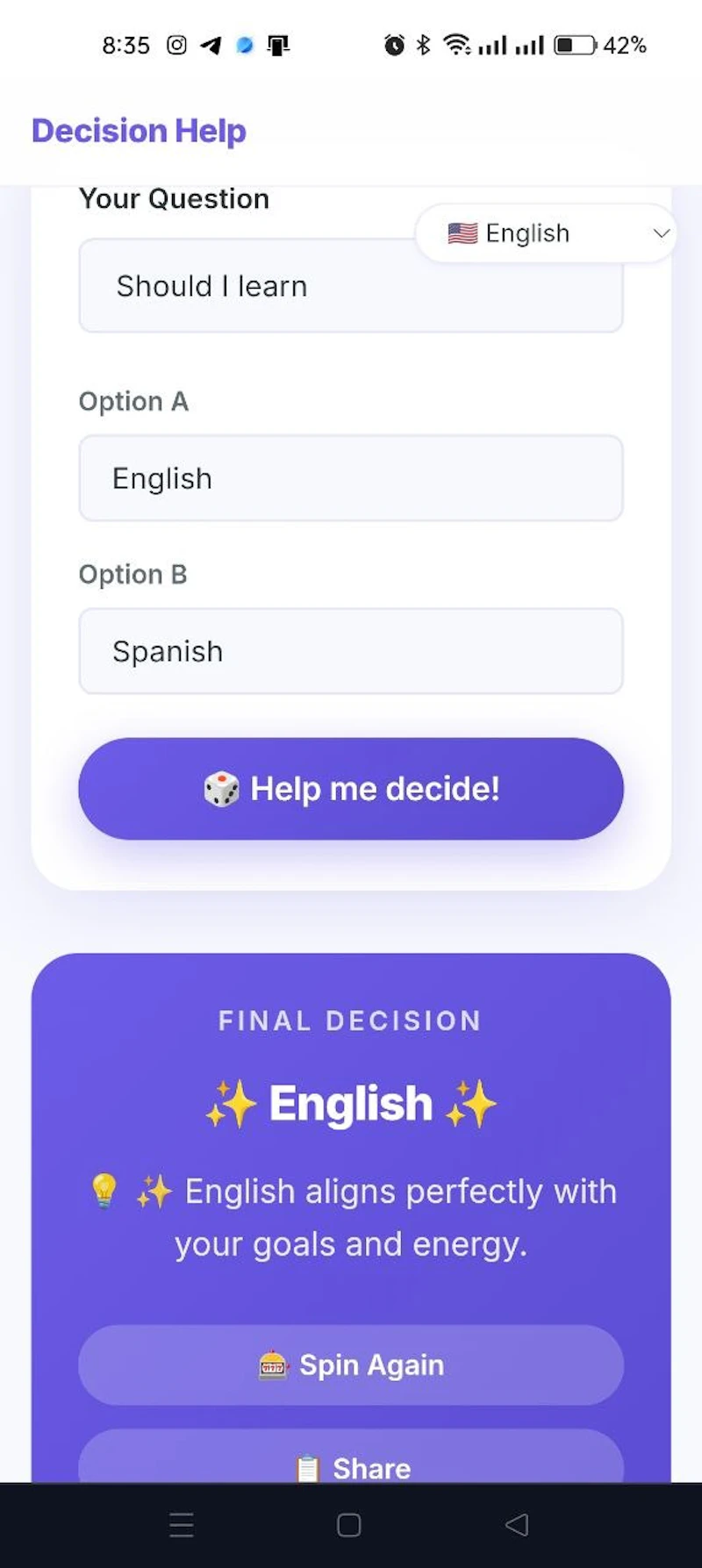Decision Help screenshot 7