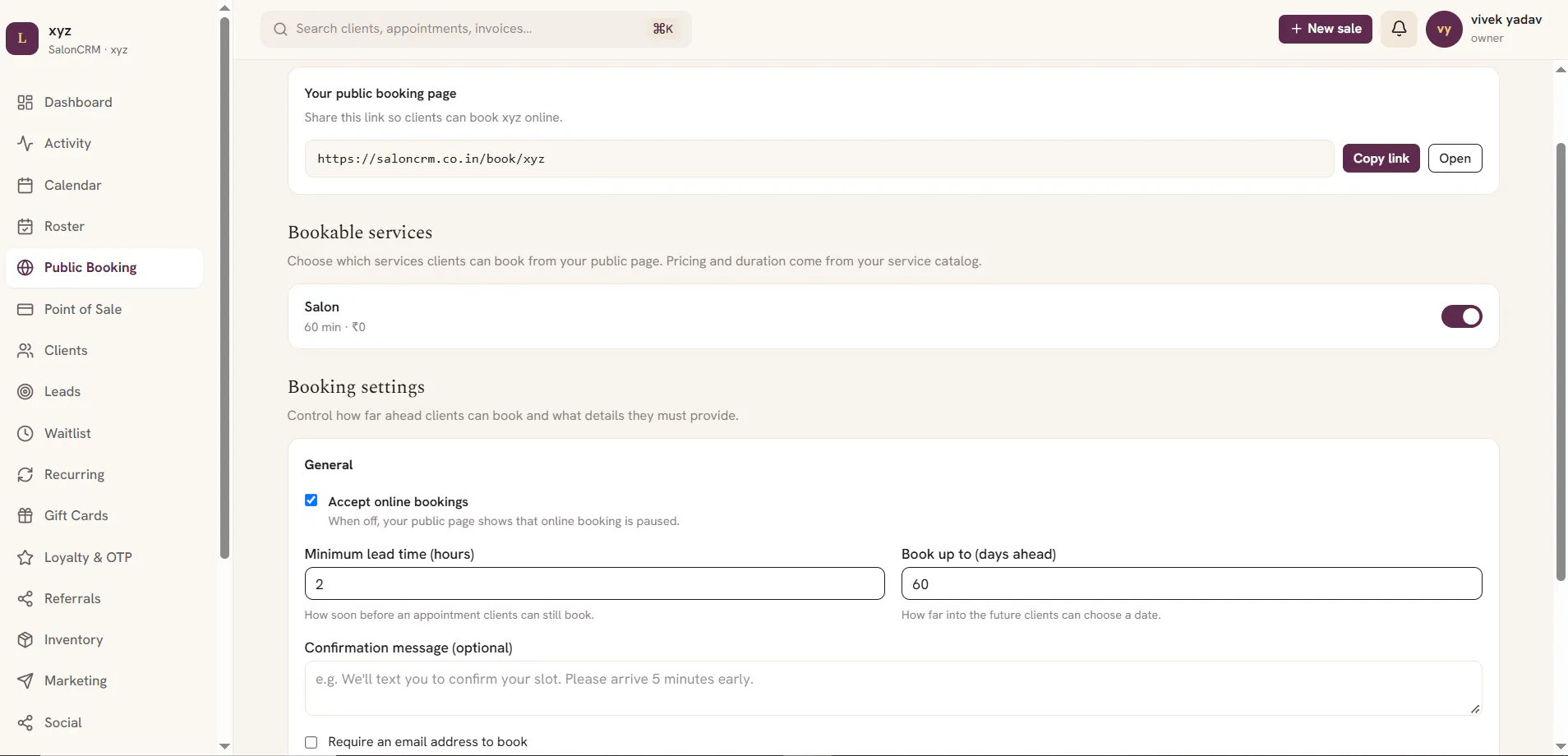 SalonCRM gallery image
