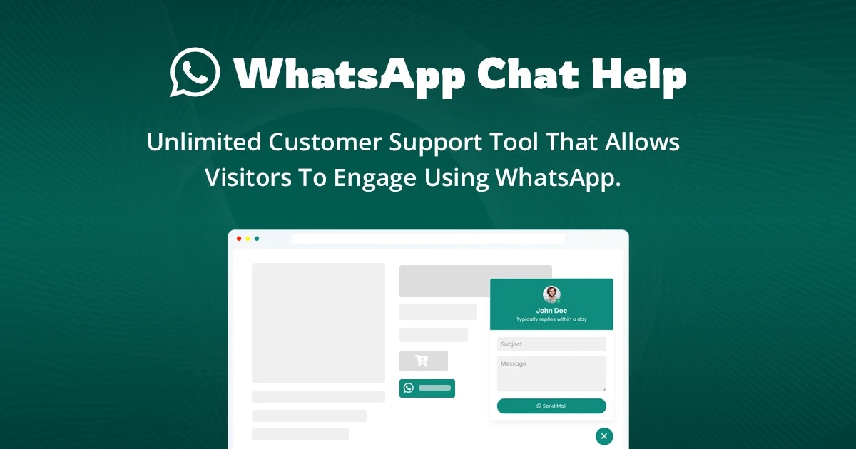 WhatsApp Chat Help - Main product screenshot demonstrating key features and user interface