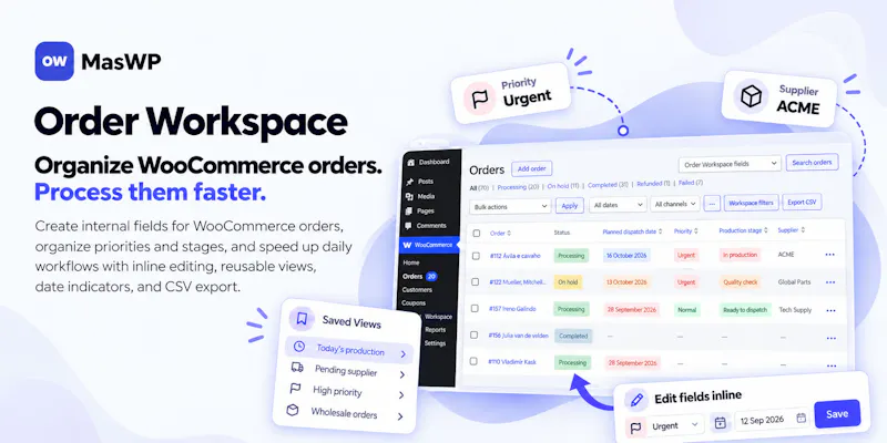 MasWP Order Workspace for WooCommerce screenshot 3