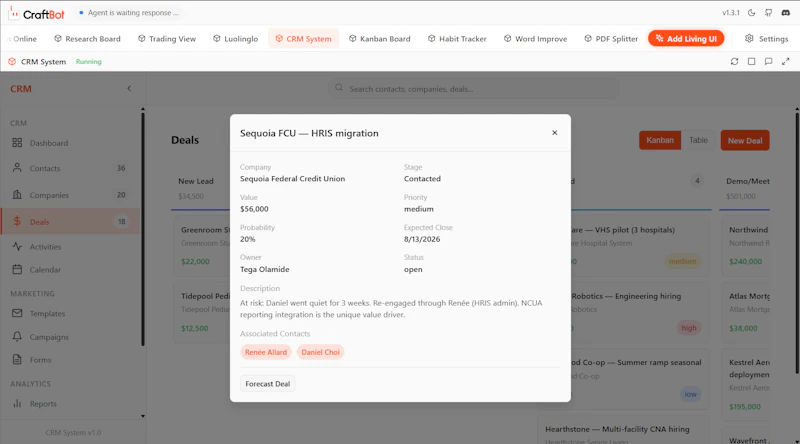CraftBot with Living UI screenshot 9